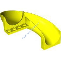 Деталь Лего Горка Изогнутая 6 х 12 х 8 Цвет Неоново-Желтый