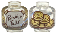 Деталь Лего Голова Минифигурки / Банка Копилка Цвет Прозрачный