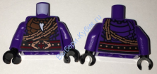 Деталь Лего Торс С Рисунком Цвет Темно-Фиалетовый