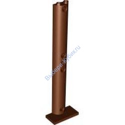 Деталь Лего Опора 2 x 4 x 13 С Отверстиями Для Штифтов Цвет Коричневый
