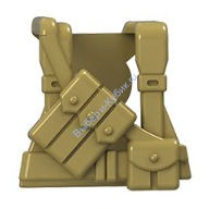 Деталь Аналог Совместимый С Лего Жилет с оружием 1 бежевый