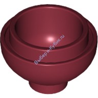 Деталь Лего Кубик Круглый 2 х 2 Низ Купола Цвет Темно-Красный