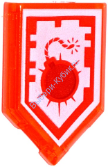 Деталь Лего Плитка Модифицированная 2 х 3 Пятиугольная С Рисунком Цвет Прозрачно-Неоново-Оранжевый