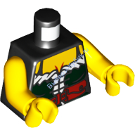 Деталь Лего Торс С Рисунком Цвет Черный