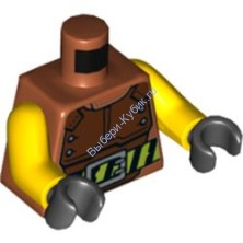 Деталь Лего Торс С Рисунком Цвет Темно-Оранжевый