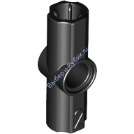 Деталь Лего Техник Коннектор Угловой #2 - 180 Градусов Цвет Черный