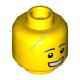 Деталь Лего Голова Минифигурки Двухсторонняя Цвет Желтый