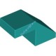 Деталь Лего Скос 45 2 х 1 С Вырезом Без Штырька Цвет Темно-Бирюзовый