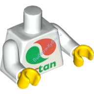 Деталь Лего Торс С Рисунком Цвет Белый