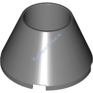 Деталь Лего Конус 4 х 4 х 2 Пустотелый Без Штырьков Цвет Темно-Серый