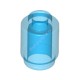 Деталь Лего Кубик Круглый 1 х 1 Открытый Штырек Цвет Прозрачно-Синий