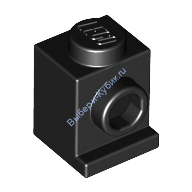 Деталь Лего Кубик Модифицированный 1 х 1 С Потайным Штырьком Цвет Черный