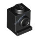 Деталь Лего Кубик Модифицированный 1 х 1 С Потайным Штырьком Цвет Черный