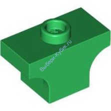 Деталь Лего Кубик Арка 1 х 2 С Одним Штырьком Цвет Зеленый