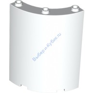 Деталь Лего Цилиндр Четверть 4 х 4 х 6 Цвет Белый