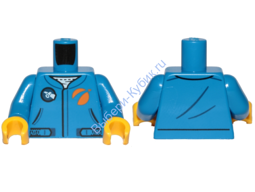 Деталь Лего Торс С Рисунком Цвет Синий