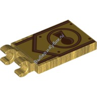 Деталь Лего Плитка Модифицированная 2 х 3 С 2 Защелками С Рисунком ЗамОк Цвет Перламутрово-Золотой