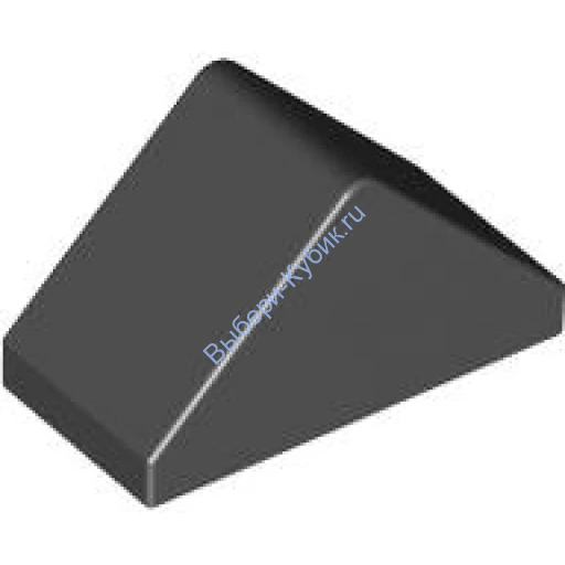 Деталь Лего Slope 45 2 x 1 Double with Bottom Stud Holder  Цвет Черный