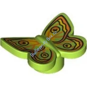 Деталь Лего Бабочка С Держателем Для Гвоздиков С Рисунком Цвет Лайм