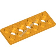 Деталь Лего Техник Пластина 2 х 6 С 5 Отверстиями Цвет Ярко-Светло-Оранжевый