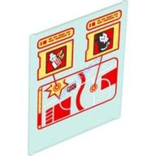 Деталь Лего Стекло Для Окна 1 х 6 х 6 Плоское С Рисунком Цвет Прозрачно-Голубой