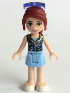 LEGO® FRIENDS™ Миа, светло-голубая юбка, темно-синий топ, волосы в хвосте
