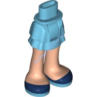 Деталь Лего Мини Долл Ноги С Рисунком Цвет Умеренно-Лазурный