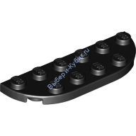 Деталь Лего Пластина Круглый Угол 2 х 6 Двойной Цвет Черный