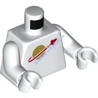 Деталь Лего Торс С Рисунком Цвет Белый