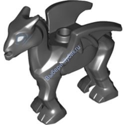 Деталь Лего Лошадь / Жеребенок С Крыльями Тестрал Скелет Цвет Черный