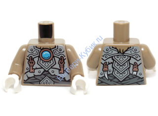 Деталь Лего Торс С Рисунком Цвет Темно-Песочный