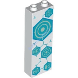 Деталь Лего Кубик С Рисунком 1 х 2 х 5 Цвет Белый