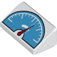 Деталь Лего Скос 1 х 2 х 2/3 С Рисунком Цвет Белый