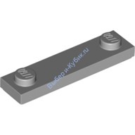 Деталь Лего Пластина 1 х 4 С 2 Штырьками И Желобком Цвет Светло-Серый