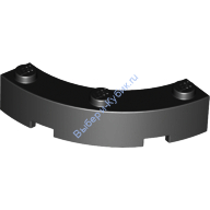 Деталь Лего Кубик Круглый Угол 4 х 4 С Тремя Штырьками Цвет Черный