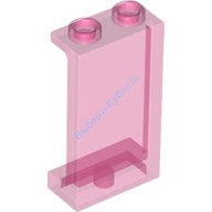 Деталь Лего Панель 1 х 2 х 3 С Боковыми Усилителями - Полые Штырьки Цвет Прозрачно-Розовый