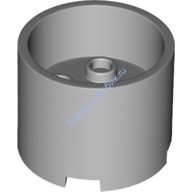 Деталь Лего Кубик Круглый 3 x 3 x 2 С Утопленным Центром И Осевым Отверстием Цвет Светло-Серый