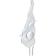 Деталь Лего Волнистые Завитки с Булавкой (Облака / Порывы Ветра) Цвет Белый