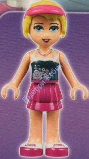 LEGO® FRIENDS Стефани, кепка на голове, темно-синий торс, юбка маджента