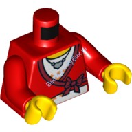 Деталь Лего Торс С Рисунком Цвет Красный