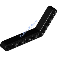 Деталь Лего Техник Бим 1 х 9 Изогнутый (6 - 4) Толстый Цвет Черный