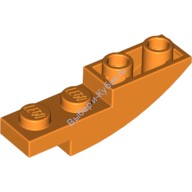 Деталь Лего Скос Изогнутый 4 х 1 Перевернутый Цвет Оранжевый