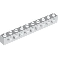 Деталь Лего Техник Кубик 1 х 10 С Отверстиями Цвет Белый