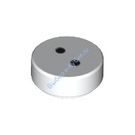 Деталь Лего Плитка Круглая 1 х 1 С Рисунком Цвет Белый