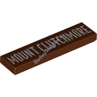 Деталь Лего Плитка1 х 4 С Рисунком Цвет Коричневый