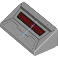 Деталь Лего Скос 30 1 х 2 х 2/3 С Рисунком Цвет Светло-Серый