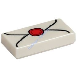 Деталь Лего Плитка 1 х 2 Конверт Цвет Белый