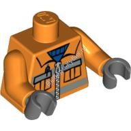 Деталь Лего Торс С Рисунком Цвет Оранжевый