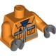 Деталь Лего Торс С Рисунком Цвет Оранжевый