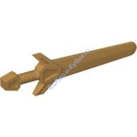 Деталь Лего Большой Меч С Угловым Лезвием Цвет Красно-Золотой